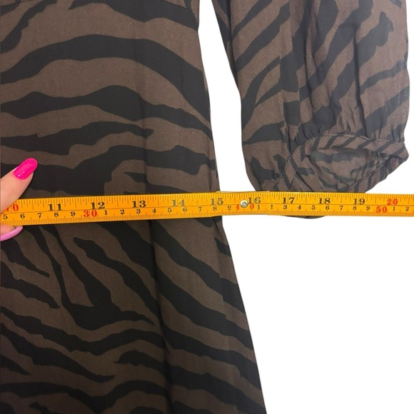 BA&SH Selena Zebra Print High Low Maxi Dress Size Small - Picture 13 of 16